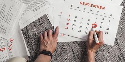 Kalendar menandakan tarikh luput